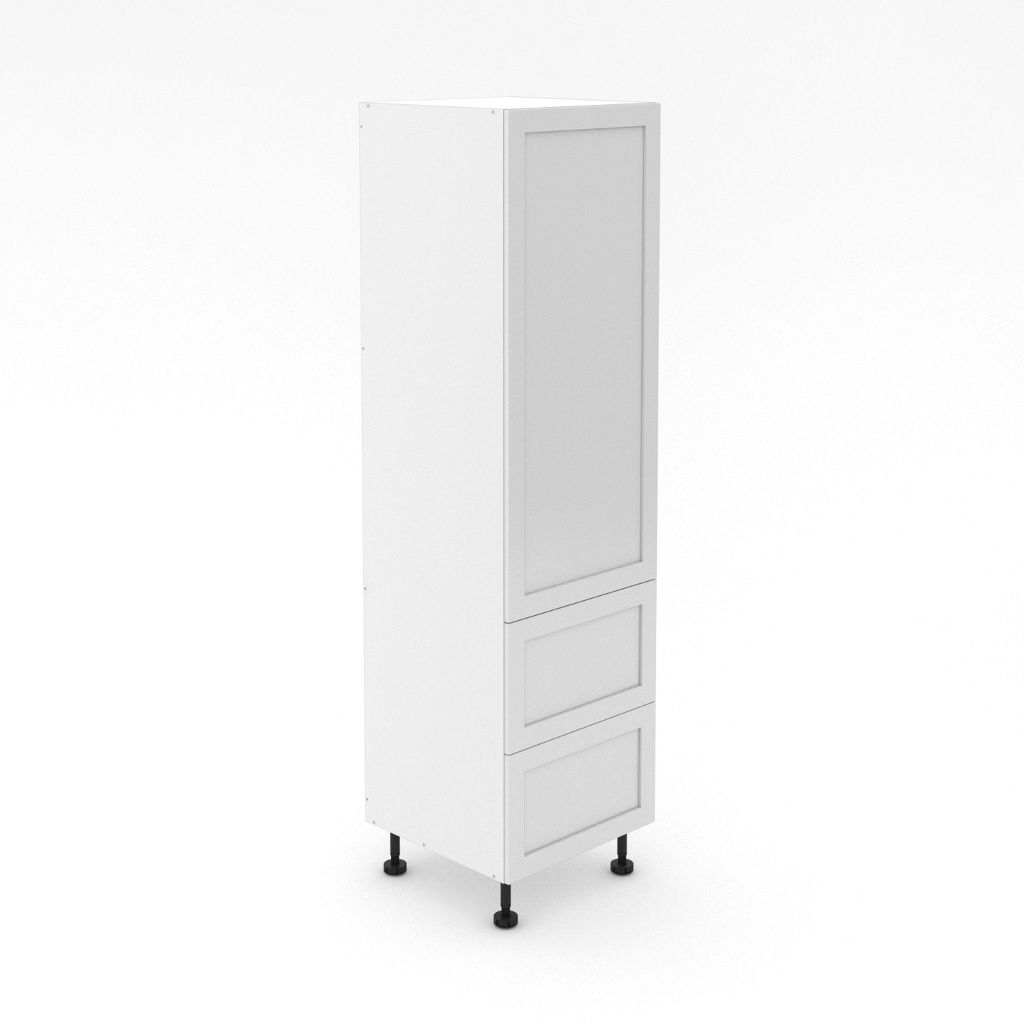 1 Door Pantry with 2 Pot Exturnal Drawer - Shaker