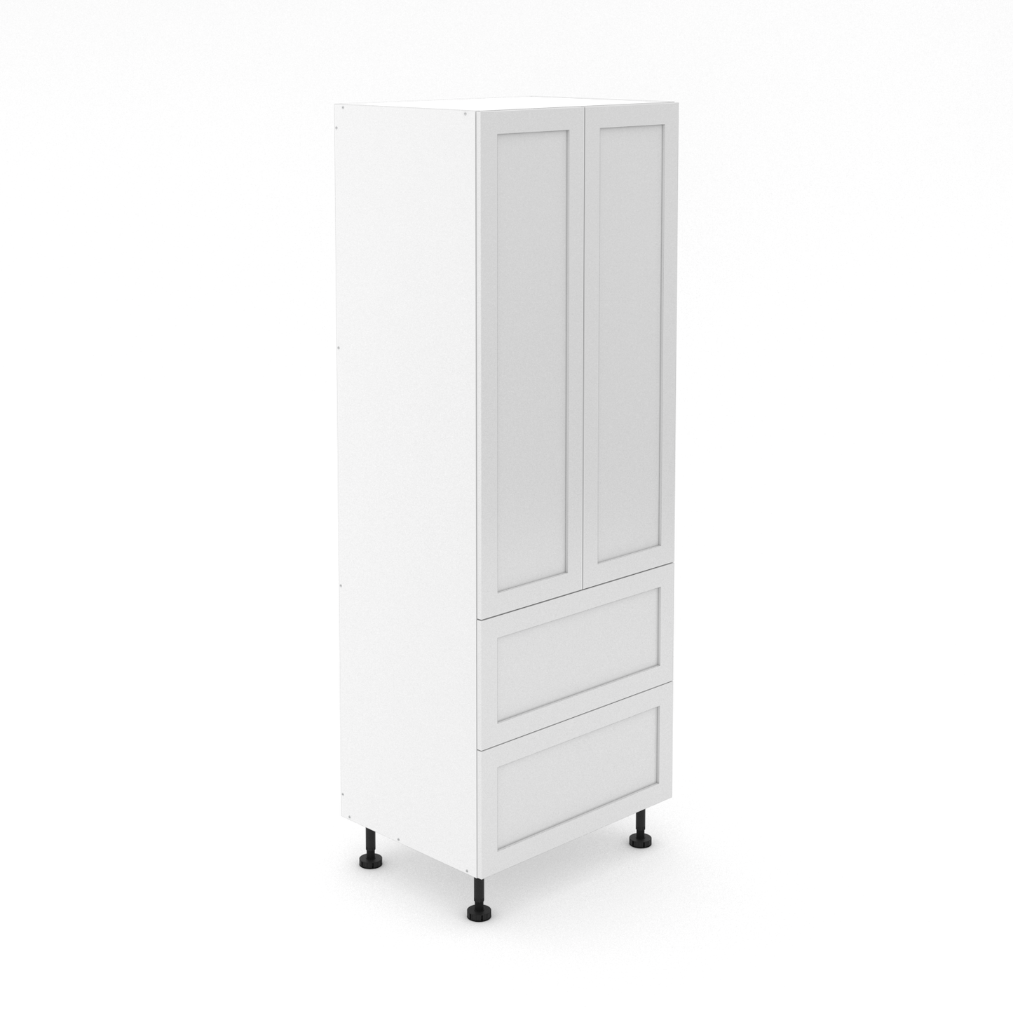 2 Door Pantry with 2 Drawers - Shaker
