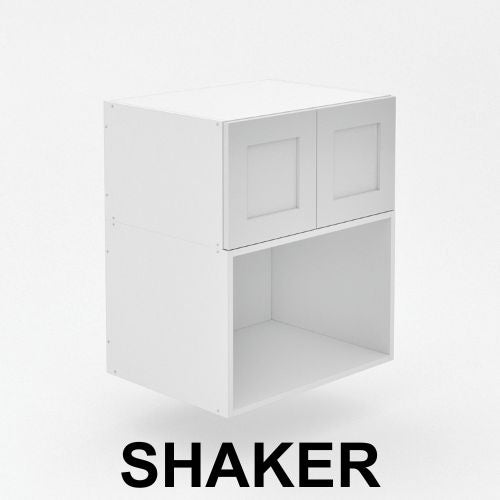 2 Door Microwave Top Cabinet ( Hinged ) - Shaker
