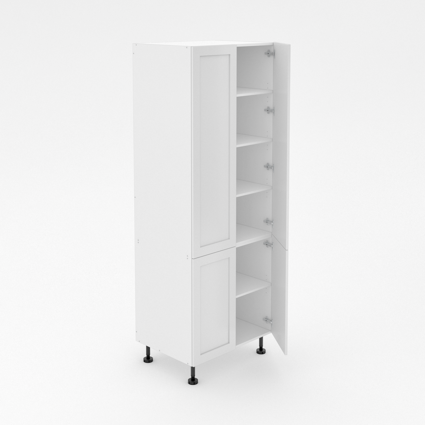 4 Door Pantry with Split - Shaker