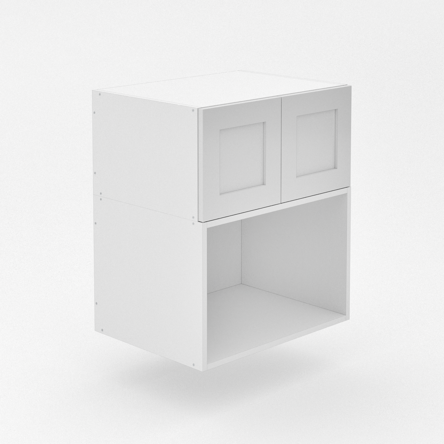 2 Door Microwave Top Cabinet ( Hinged ) - Shaker