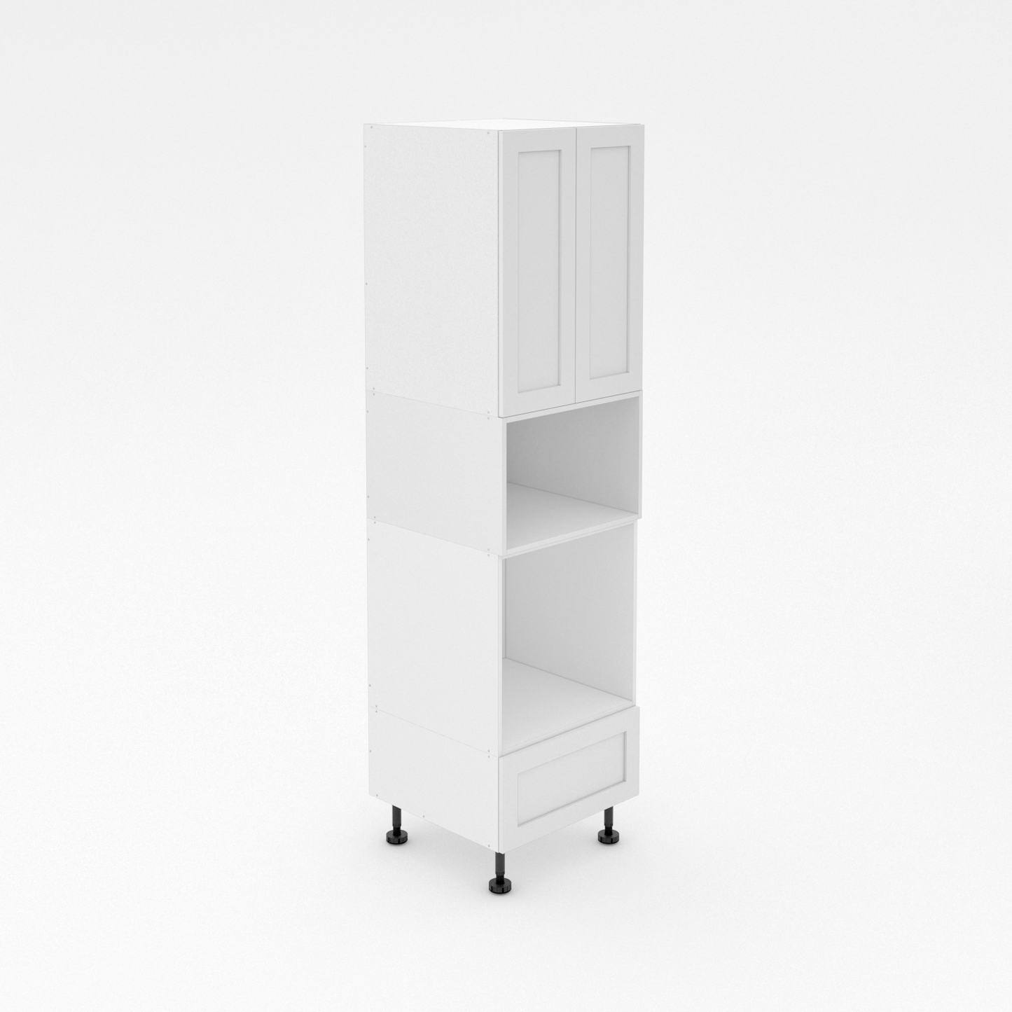 Pantry Tower - 1 Drawer + Oven + Microwave + 2 Doors - Shaker