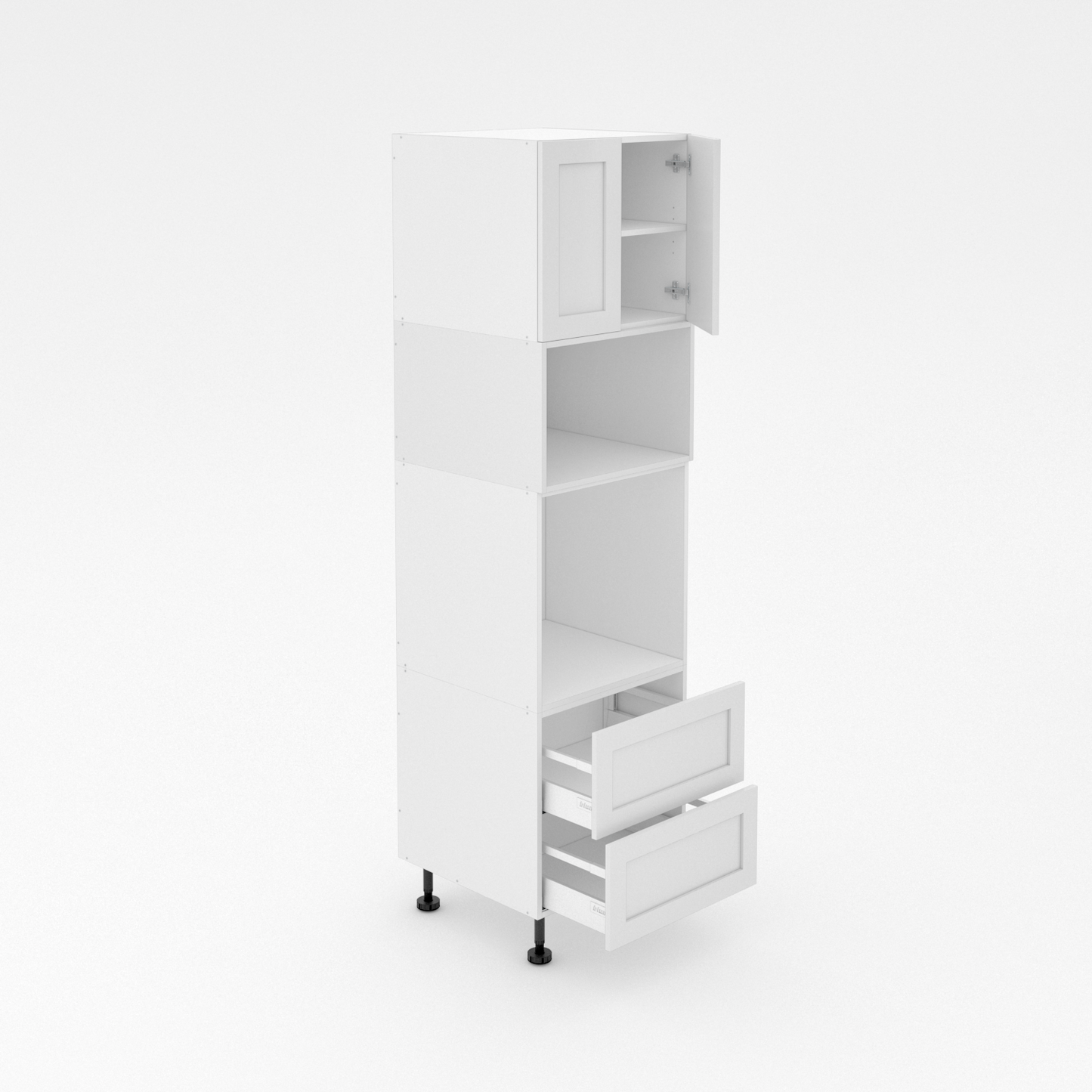 Pantry Tower - 2 Drawer + Oven + MW + 2 Doors - Shaker