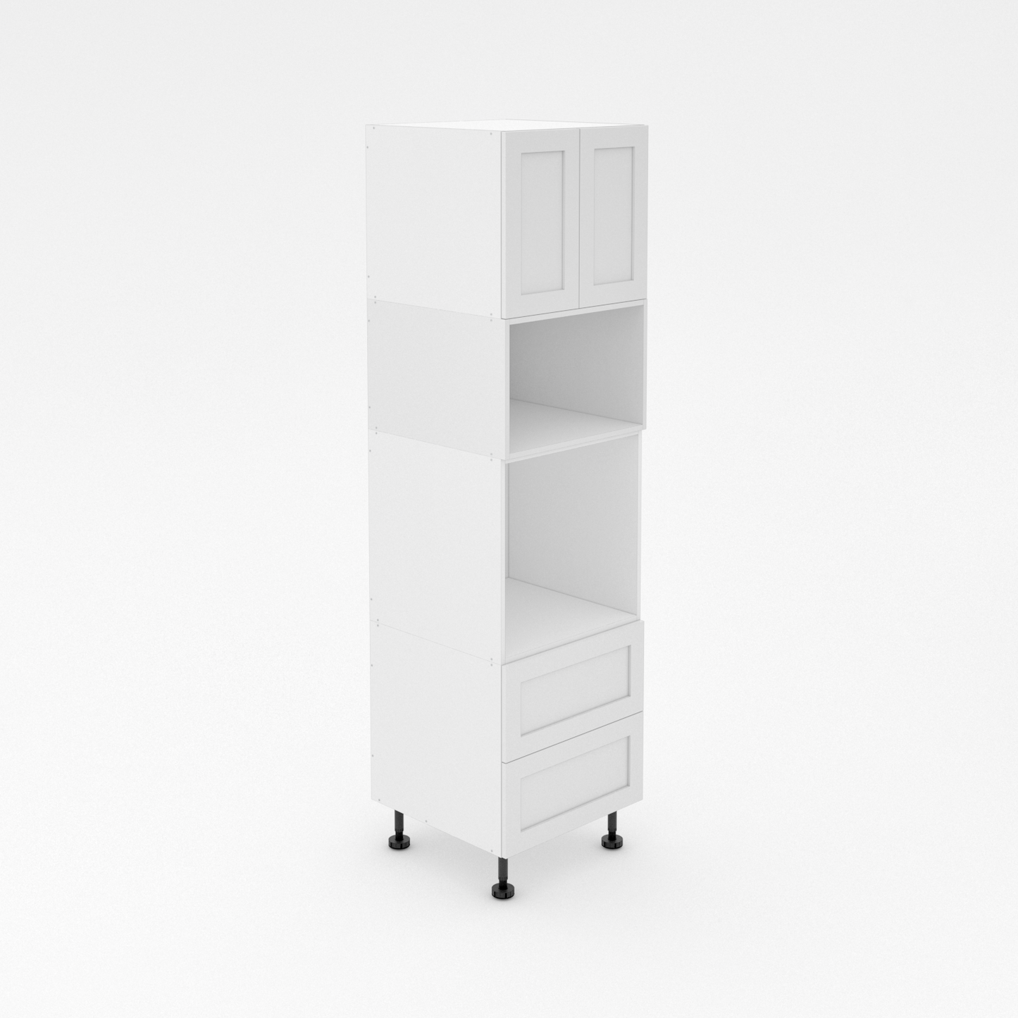 Pantry Tower - 2 Drawer + Oven + MW + 2 Doors - Shaker