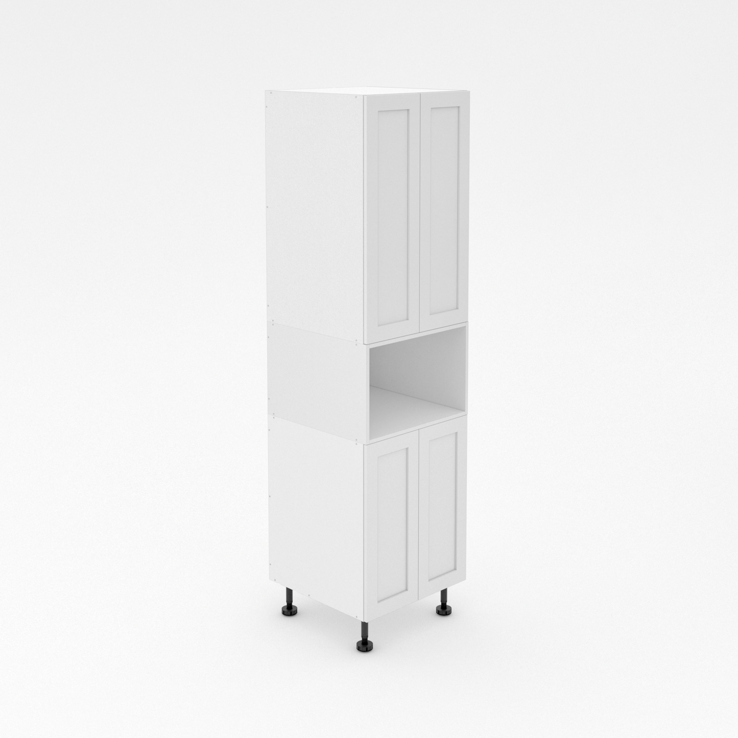Pantry Tower - 2 Doors + Microwave + 2 Doors - Shaker