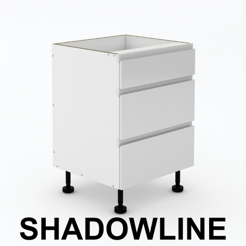 3 Drawers - 1 Small Drawer + 2 Pot Drawers - Shadowline