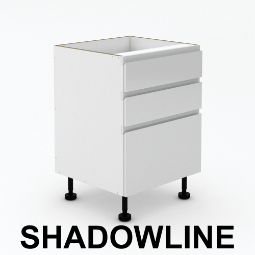 3 Drawers - 2 small drawer + 1 Pot Drawers - Shadowline