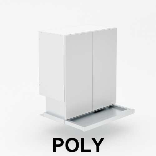 2 Door - Slide out rangehood - Poly