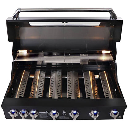 Smart Six Burner Built-In BBQ Black 601W-BK