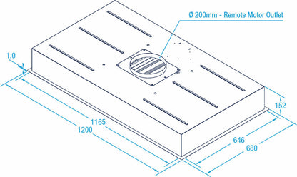 Whispair 120cm Boston Alfresco Ceiling Mounted Cassette with Pro Plus External Remote Motor X9B12S5.EPP
