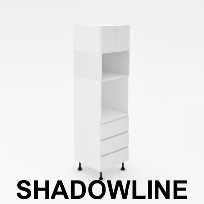 Pantry Tower - 3 Drawer + Oven + MW + 2 Doors - Shadowline