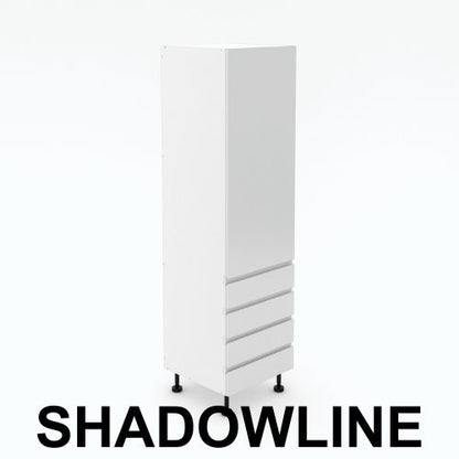 1 Door Pantry with 4 Equal Drawers - Shadowline