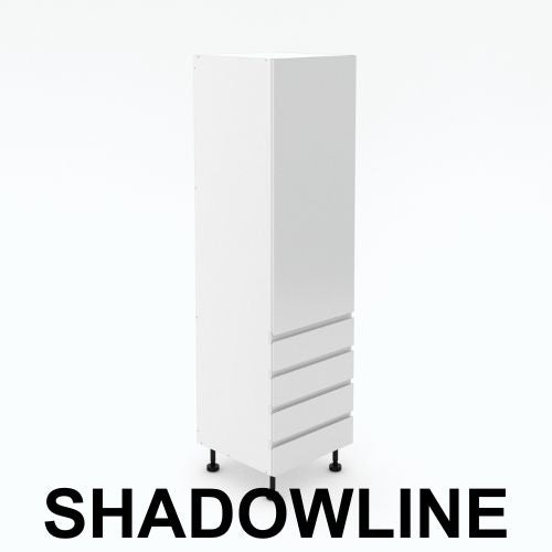 1 Door Pantry with 4 Equal Drawers - Shadowline
