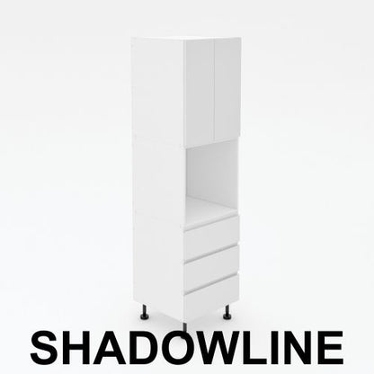Pantry Tower - 3 Equal Drawers + Oven + 2 Doors - Shadowline