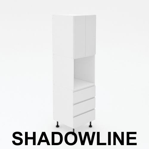 Pantry Tower - 3 Equal Drawers + Oven + 2 Doors - Shadowline