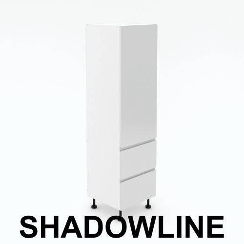 1 Door Pantry with 2 Pot Exturnal Drawer - Shadowline