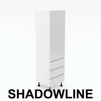 1  Door Pantry with 3 Equal Drawers  - Shadowline