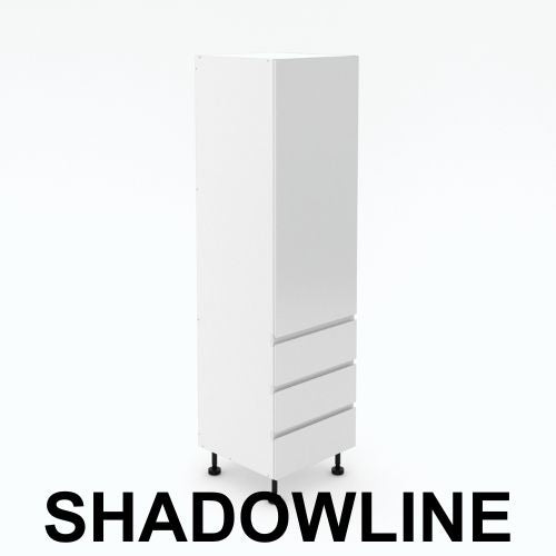 1  Door Pantry with 3 Equal Drawers  - Shadowline