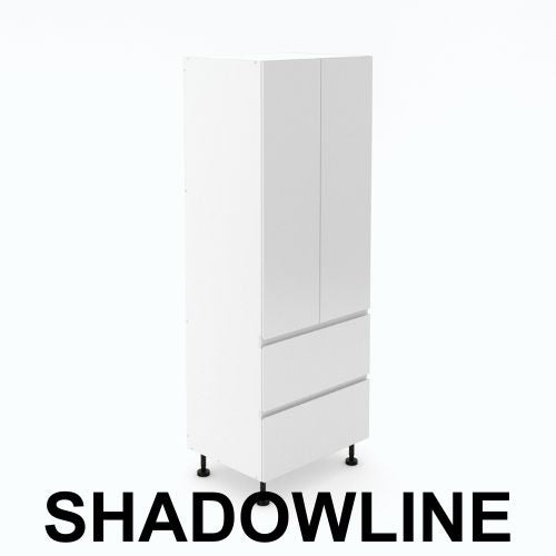 2 Door Pantry with 2 Drawers - Shadowline