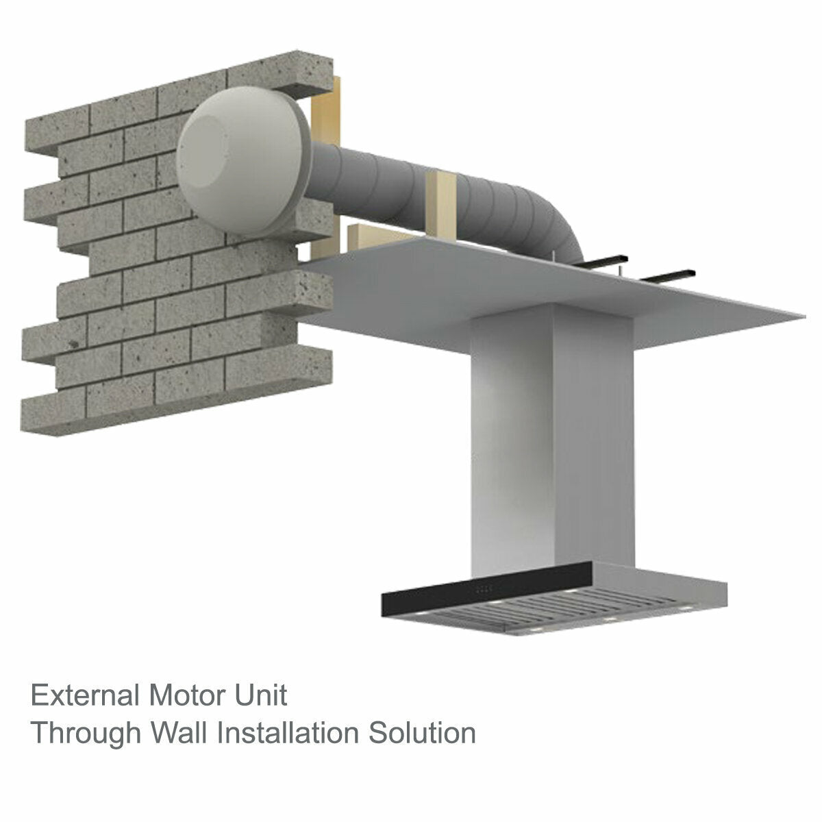 Whispair 120cm Boston Alfresco Ceiling Mounted Cassette with Pro Plus External Remote Motor X9B12S5.EPP