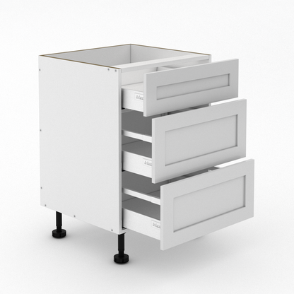 3 Drawers - 1 Small Drawer + 2 Pot Drawers - Shaker