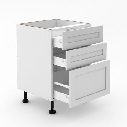 3 Drawers - 2 small Drawer + 1 Pot Drawers - Shaker