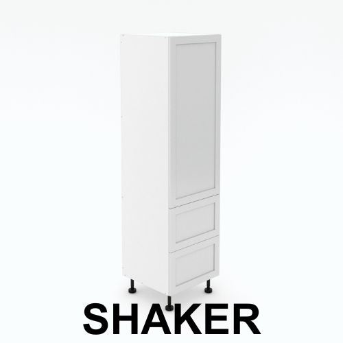 1 Door Pantry with 2 Pot Exturnal Drawer - Shaker