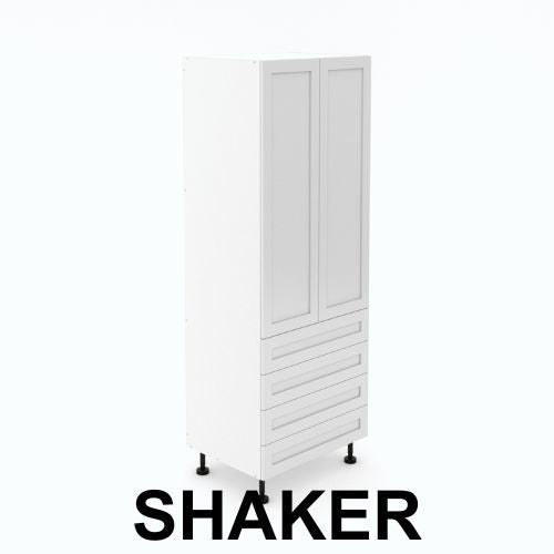 2 Door Pantry with 4 Equal Drawers  - Shaker