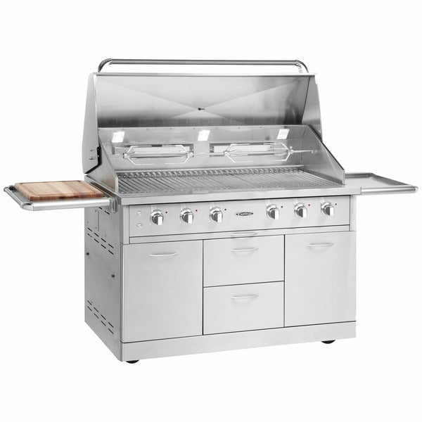 Capital 40 inches Cart Model 2 Burner Mobile LPG BBQ with Solid Flat Plate ACG40RFS1L