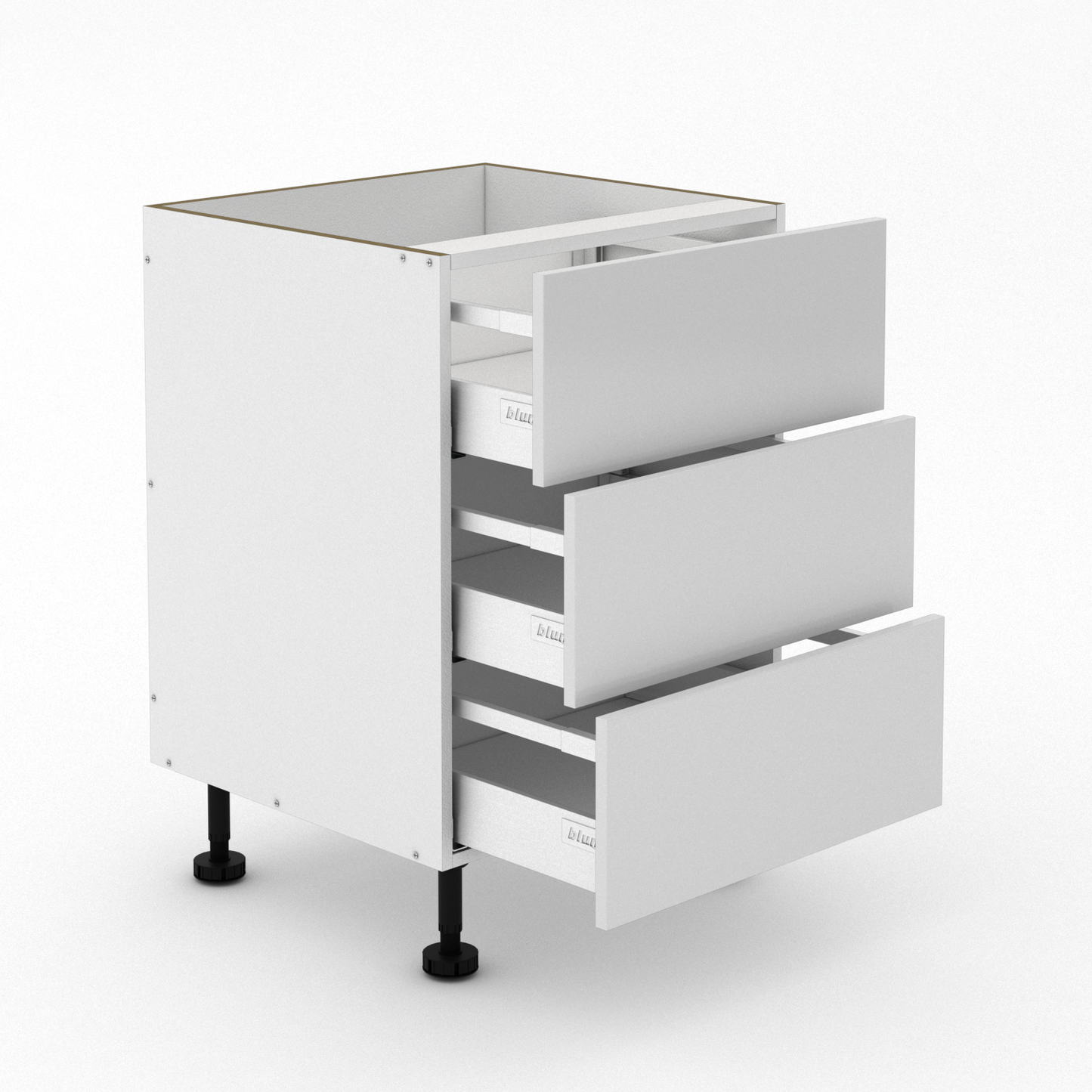 3 Equal Drawers - Poly - Outdoor cabinets