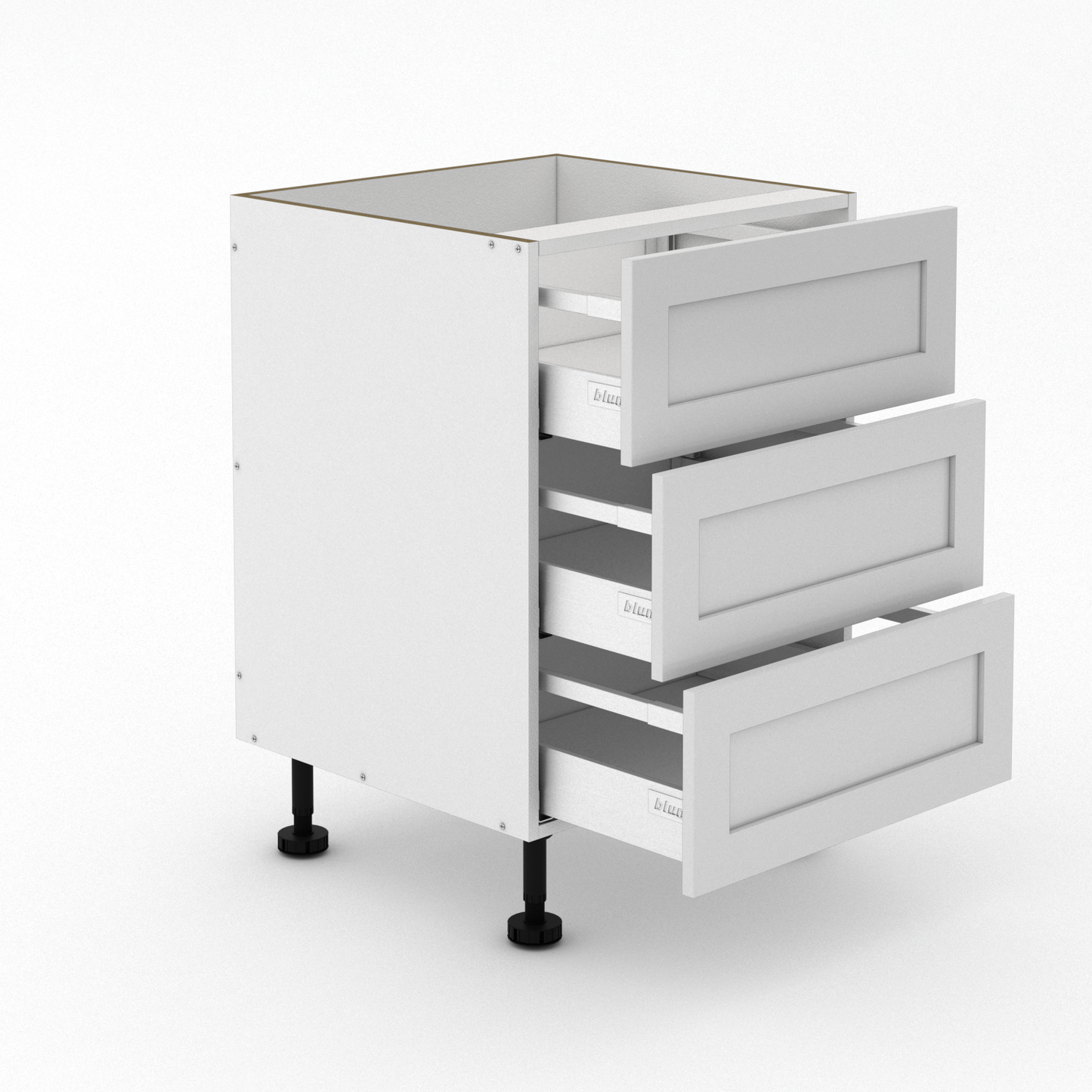 3 Equal Drawers - Shaker - Outdoor cabinets