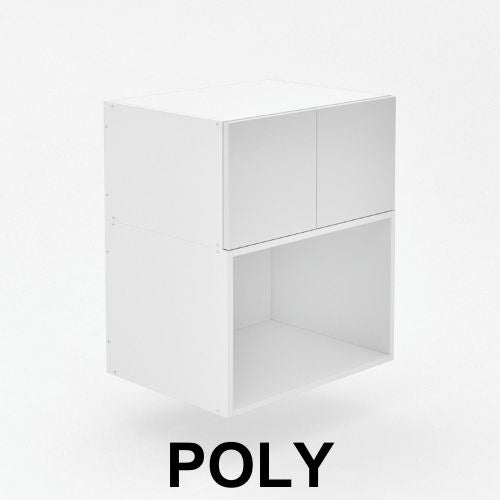 2 Door Microwave Top Cabinet ( Hinged ) - Poly