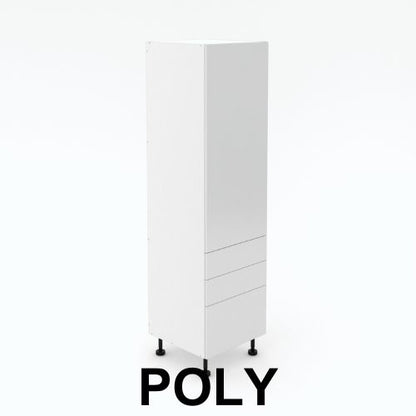 1 Door Pantry with 3 Drawers - 2 Small + 1 Pot - Poly