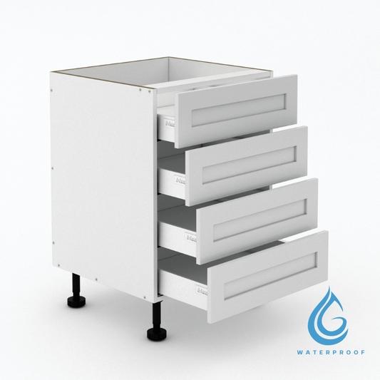4 Equal Drawers - Shaker - Outdoor Waterproof
