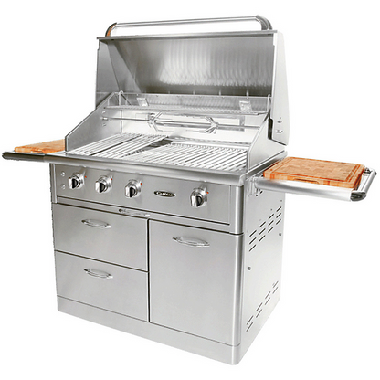 Capital 40 inches Cart Model 2 Burner Mobile LPG BBQ with Solid Flat Plate ACG40RFS1L