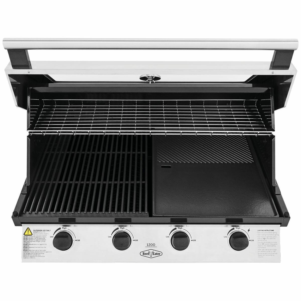 BeefEater 1200 Series 4 Burner LPG Built-In BBQ BBG1240SB