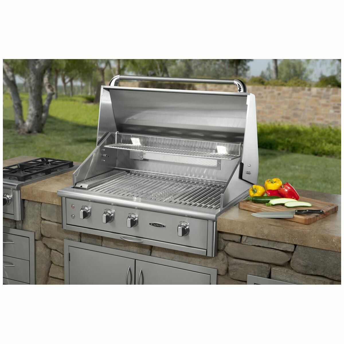 Capital Built-In Natural Gas BBQ with Solid Flat Plate ACG40RBI1N