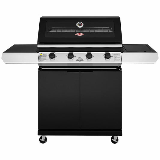 BeefEater 1200 Series 4 Burner LPG BBQ with Trolley & Side Burner BMG1241BB
