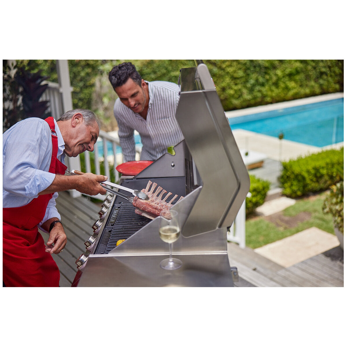 BeefEater 7000 Premium Five Burner Built-in Barbecue and Trolley BMF7655SA