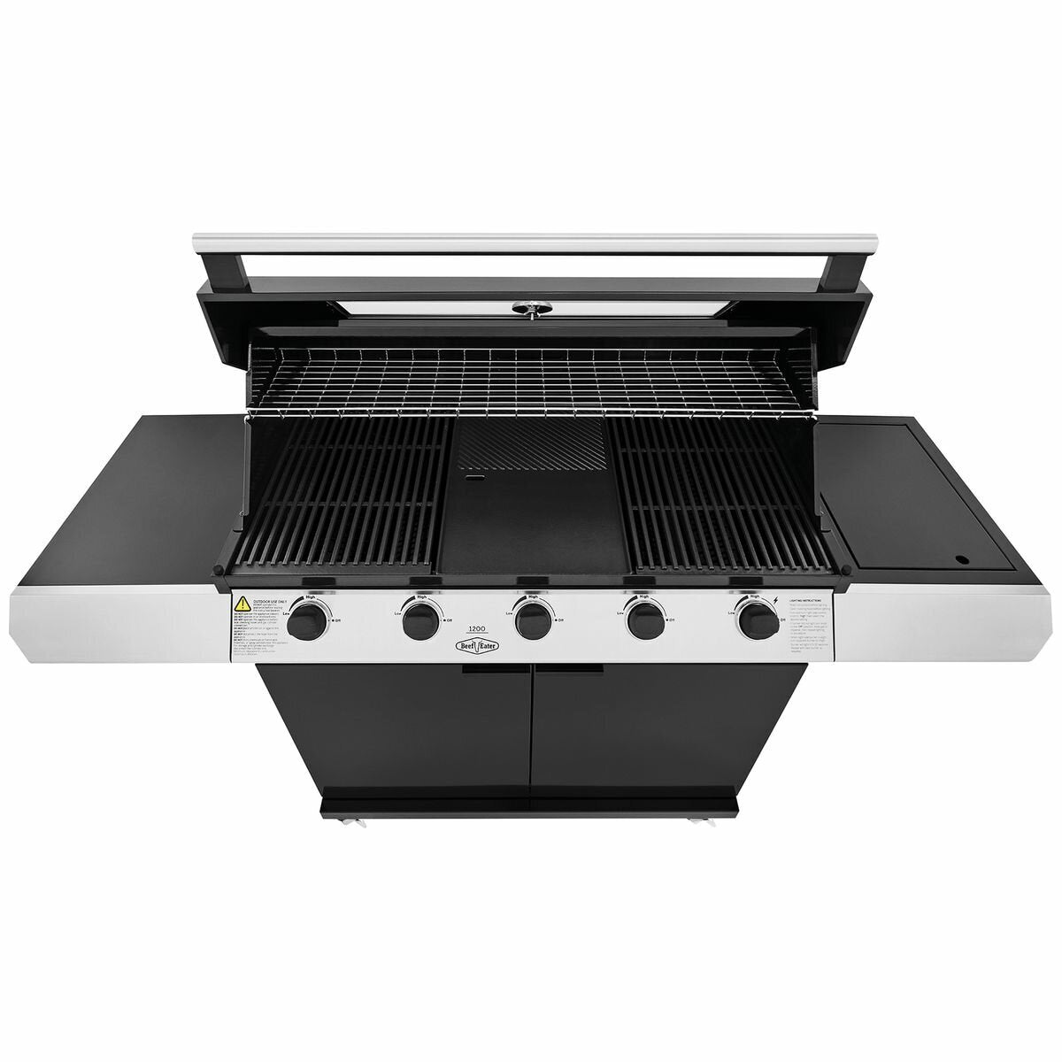 BeefEater 1200 Series 5 Burner LPG BBQ with Trolley & Side Burner BMG1251BB