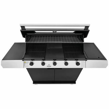 BeefEater 1200 Series 5 Burner LPG BBQ with Trolley & Side Burner BMG1251BB