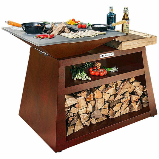 Quan Garden Art Quan Medium Island BBQ Corten 5907771390048