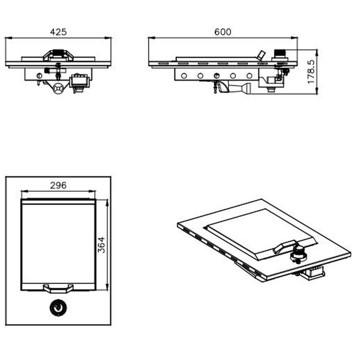 Smart Drop-In Side Burner BBQ Stainless Steel SMA-DSG0010-SS
