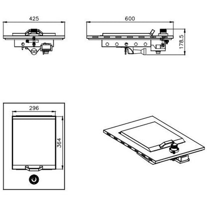 Smart Drop-In Side Burner BBQ Stainless Steel SMA-DSG0010-SS