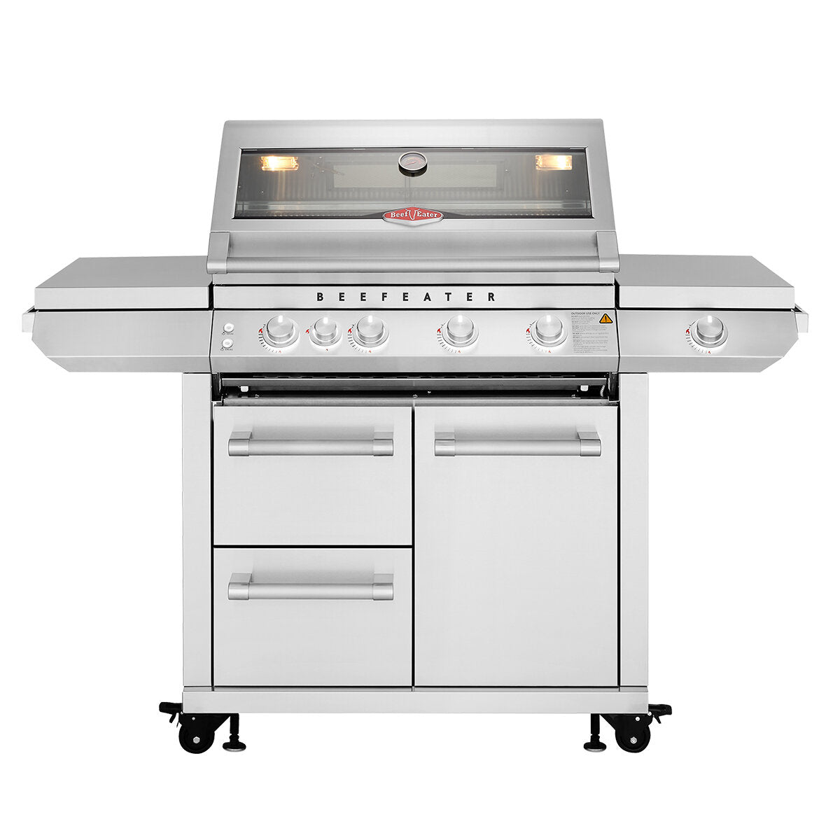 BeefEater 7000 Premium Four Burner Built-in Barbecue and Trolley BMF7645SA