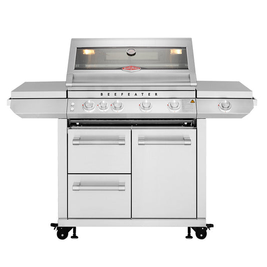 BeefEater 7000 Premium Four Burner Built-in Barbecue and Trolley BMF7645SA