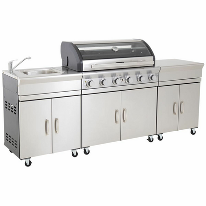 Gasmate Avenir Six Burner Stainless Steel BBQ Kitchen BQ2026KIT