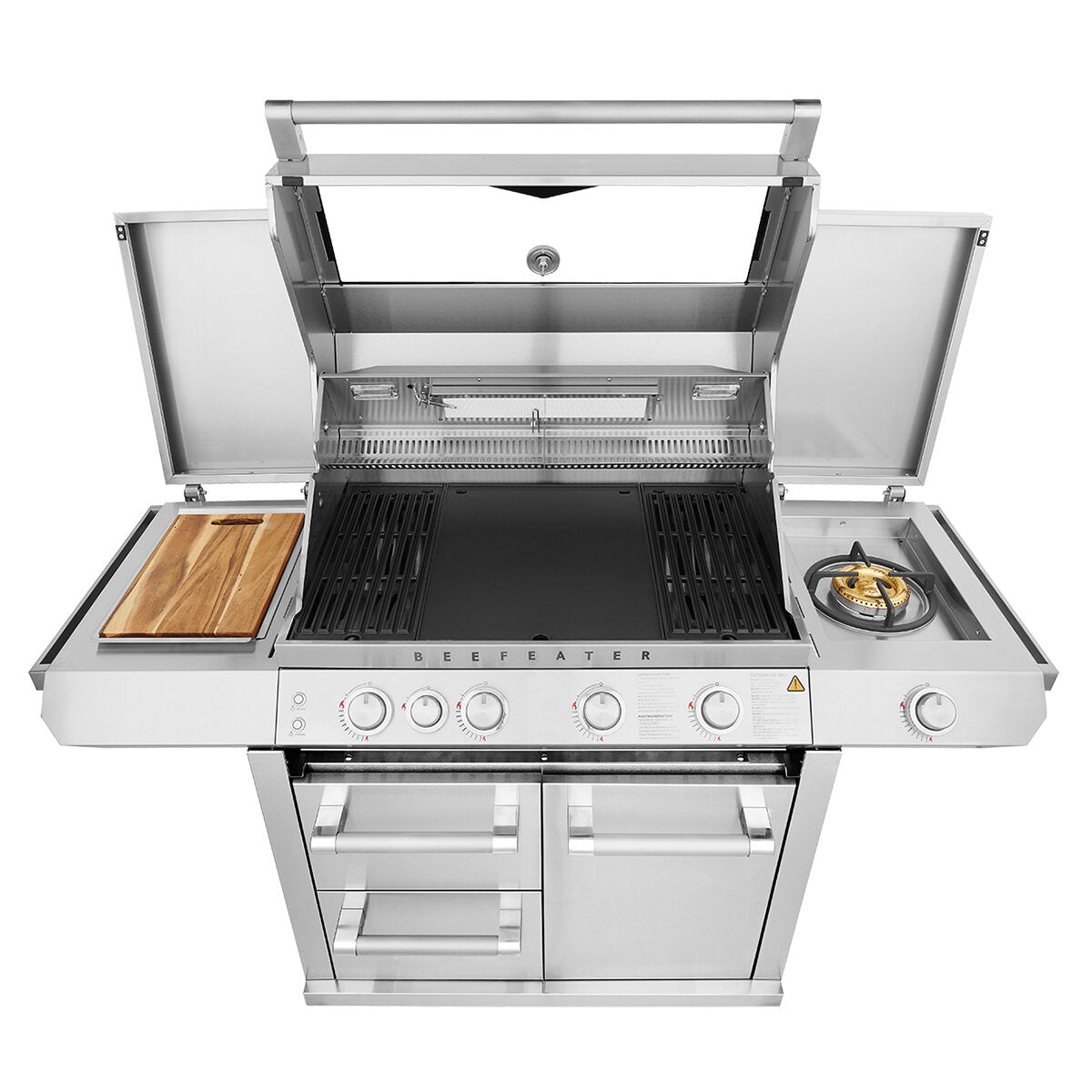 BeefEater 7000 Premium Four Burner Built-in Barbecue and Trolley BMF7645SA