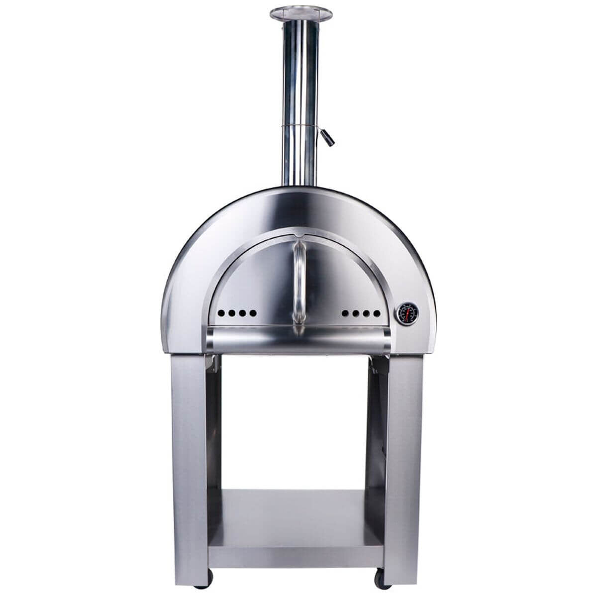 Smart Built-In Wood Fired Pizza Oven with Freestanding Trolley Stainless Steel PW01PW01-C
