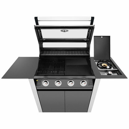 BeefEater 1600 Series Dark Four Burner BBQ with Side Burner & Trolley BMG1641DA